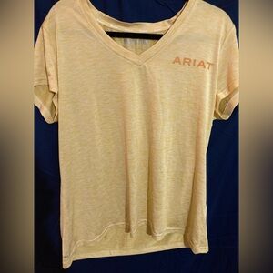 Ariat Soft Yellow V-Neck Tee